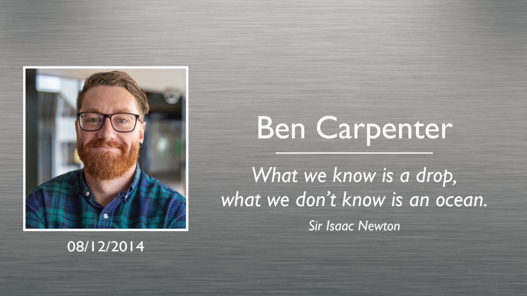 Ben Carpenter Plaque