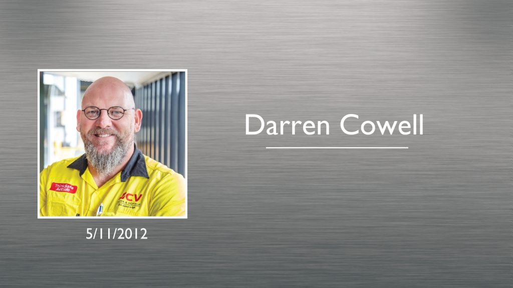 Darren Cowell Plaque