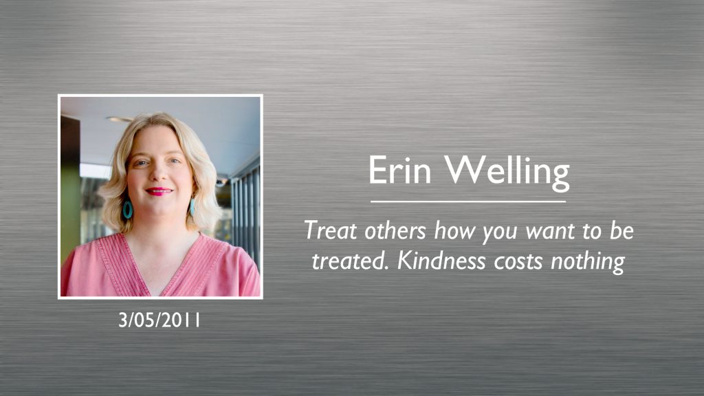 Erin Welling Plaque