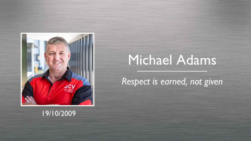 Michael Adams Plaque