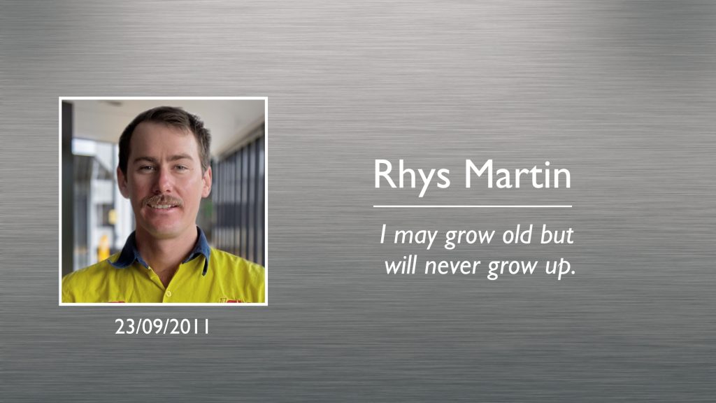 Rhys Martin Plaque