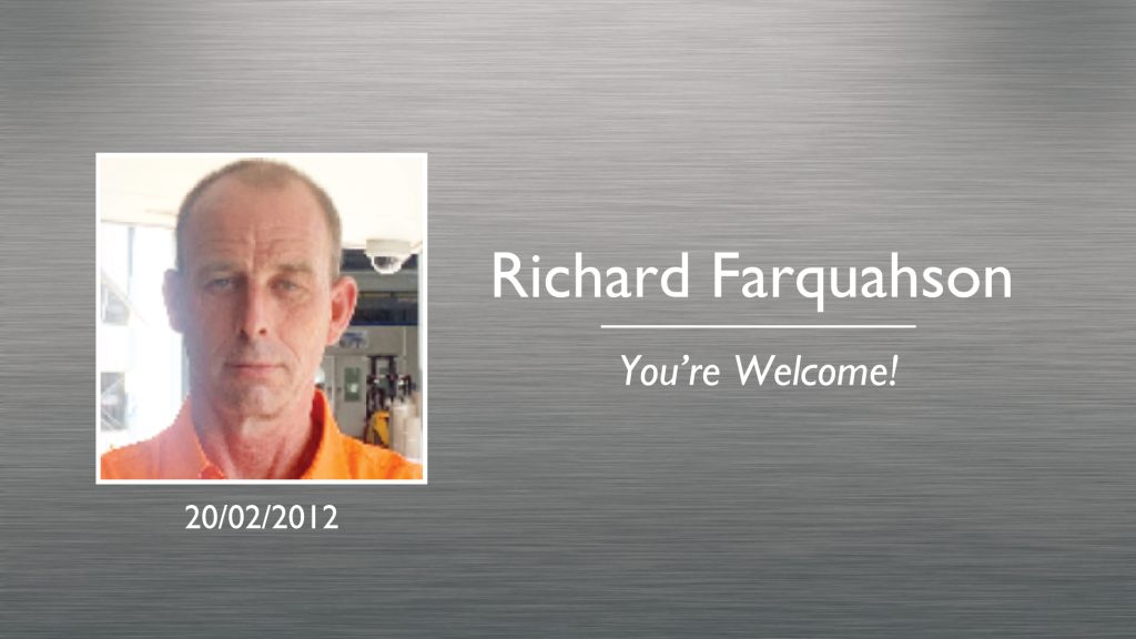 Richard Farquahson Plaque