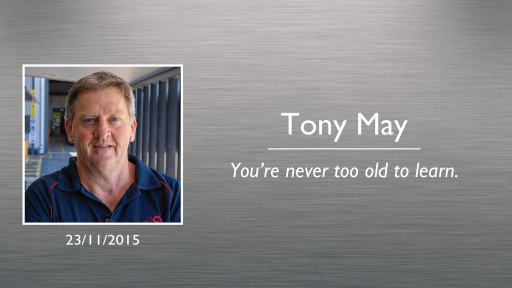 Tony May Plaque