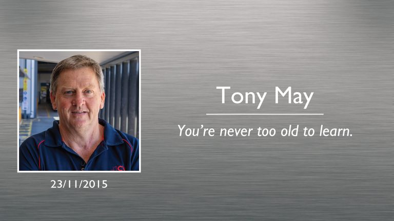 Tony May Plaque