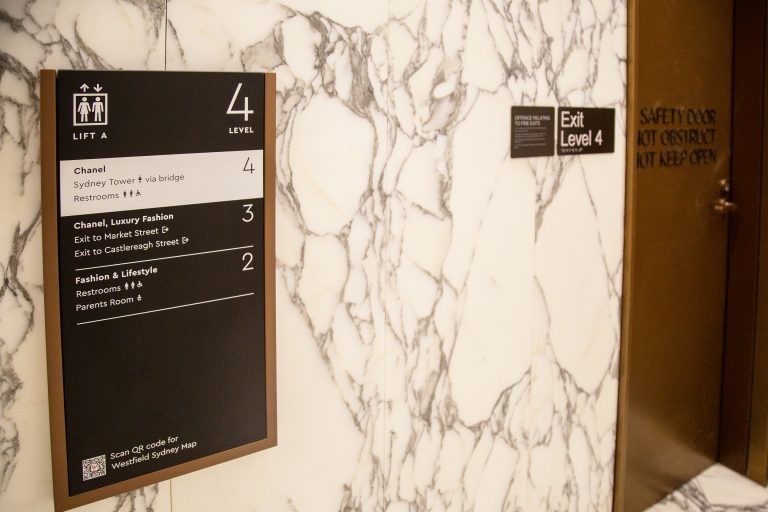 Elevated Wayfinding for Westfield Sydney